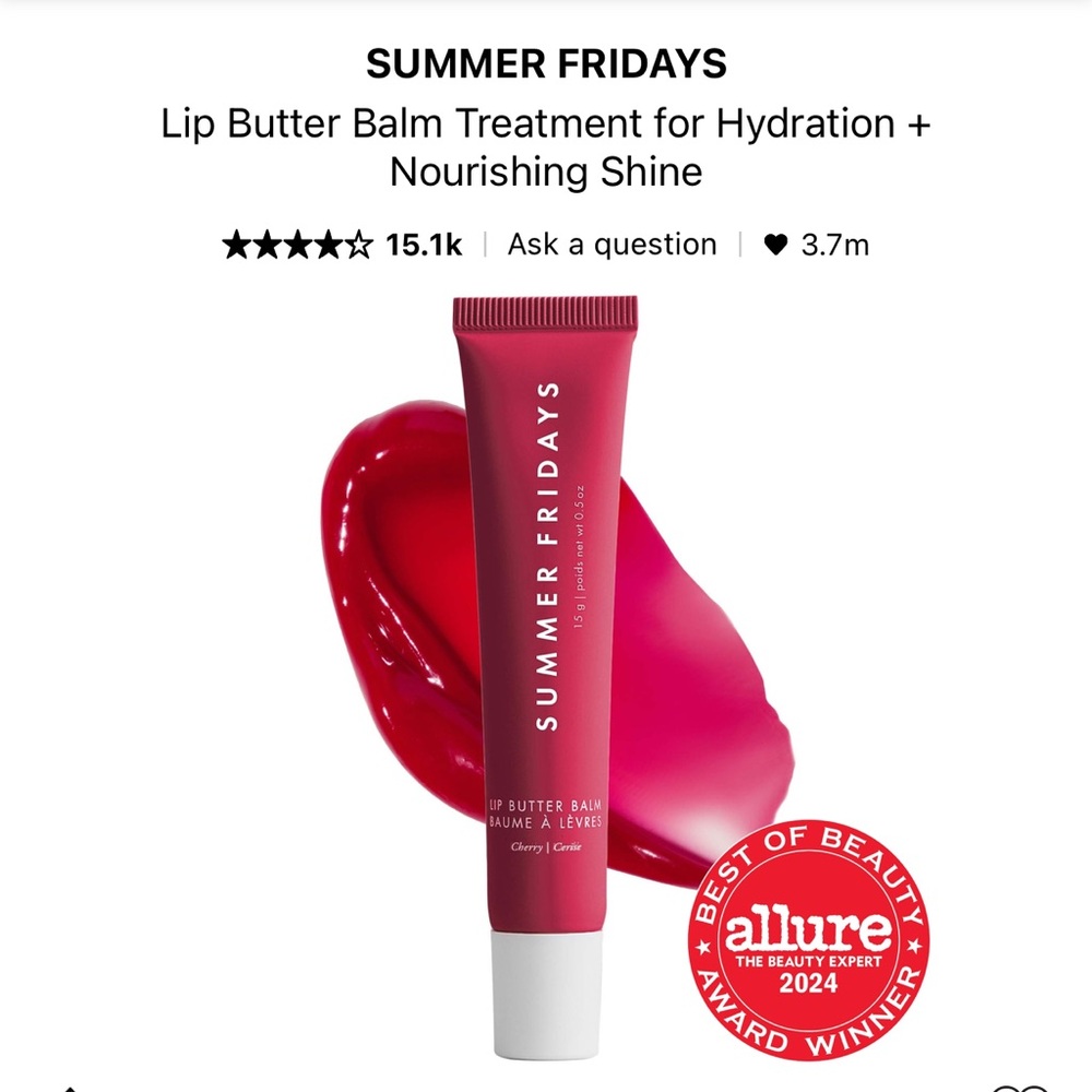 Summer Fridays lip balm